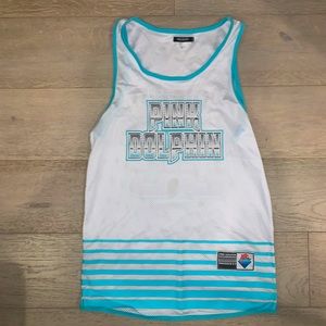 Pink Dolphin Men’s Mesh/Jersey Tank Top Wifebeater